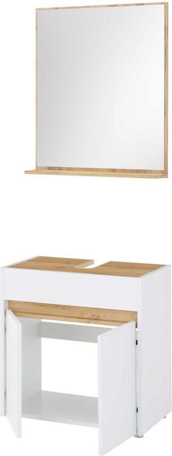 INOSIGN Badmeubelset CITY GIRON badkamer in tijdloos ontwerp 2-delige badkamer Onderkast en spiegel in twee kleuren beschikbaar veel opbergruimte (set 2 stuks) - Foto 9