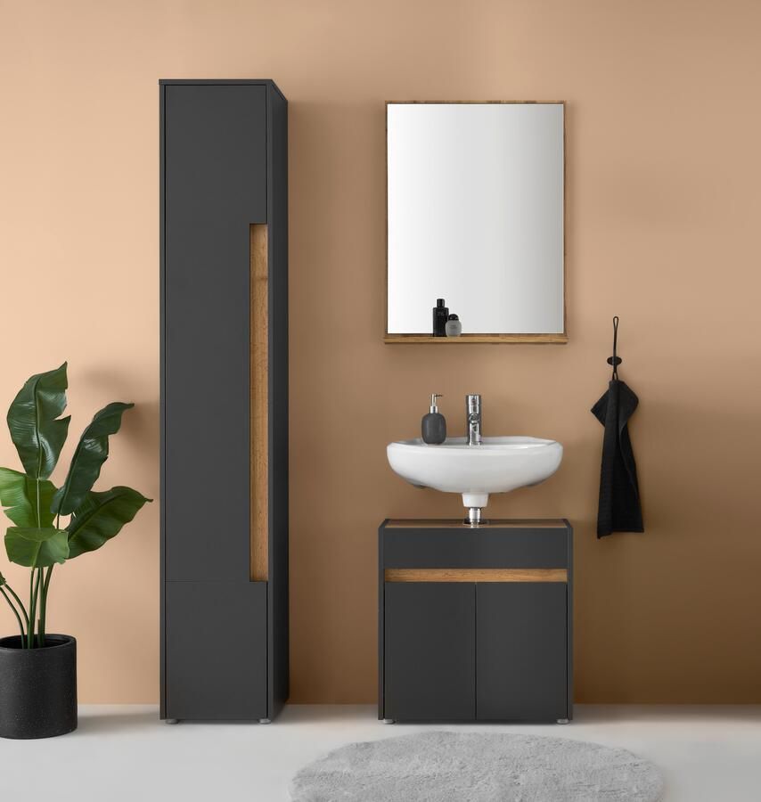 INOSIGN Badmeubelset CITY GIRON badkamer in tijdloos ontwerp 3-delige badkamer Badkasten en spiegels in twee kleuren beschikbaar veel opbergruimte (set 3 stuks) - Foto 11