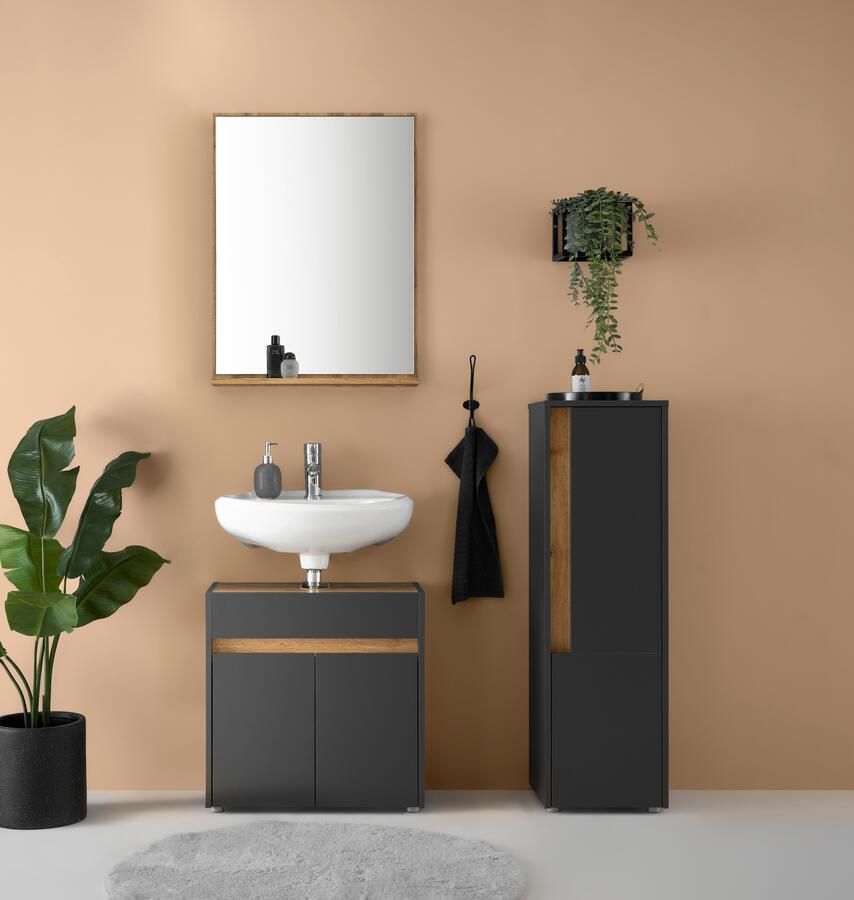 INOSIGN Badmeubelset CITY GIRON badkamer in tijdloos ontwerp 3-delige badkamer Badkasten en spiegels in twee kleuren beschikbaar veel opbergruimte (set 3 stuks) - Foto 12