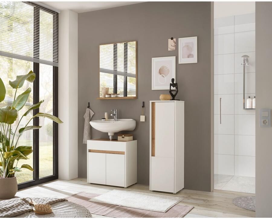 INOSIGN Badmeubelset CITY GIRON badkamer in tijdloos ontwerp 3-delige badkamer Badkasten en spiegels in twee kleuren beschikbaar veel opbergruimte (set 3 stuks) - Foto 2