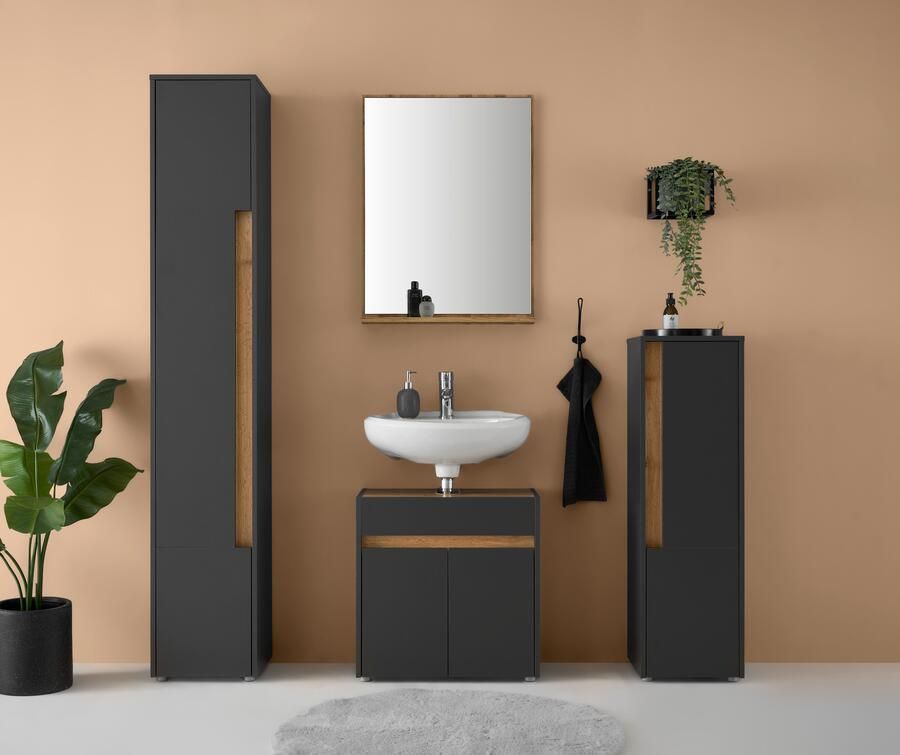 INOSIGN Badmeubelset CITY GIRON badkamer in tijdloos ontwerp 4-delige badkamer Badkasten en spiegels in twee kleuren beschikbaar veel opbergruimte (set 4 stuks) - Foto 12