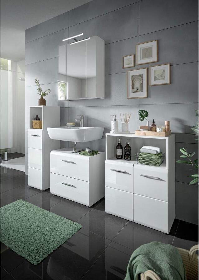 INOSIGN Wastafelonderkast FLORENZ TOPSELLER! Breedte 60 cm 2 lades incl. sifonaansluiting - Foto 3