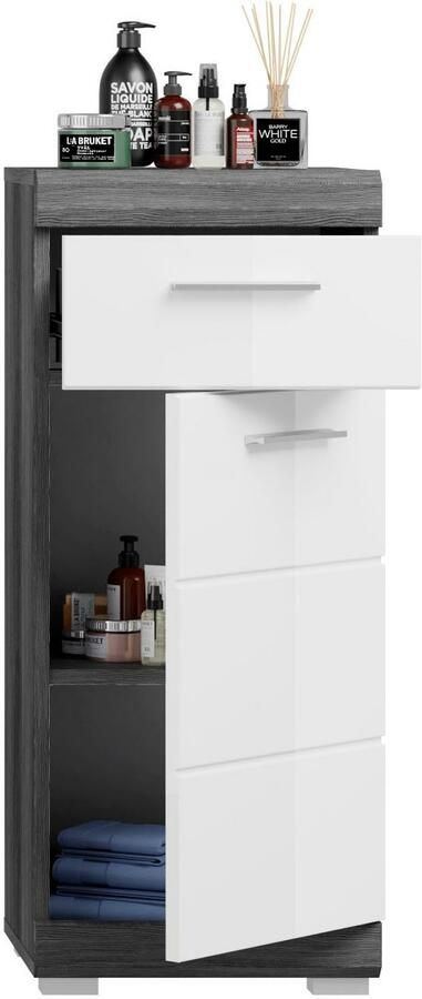 INOSIGN Onderkast Siena breedte 37 cm 1 deur 1 lade 2 vakken MDF-front in verschillende kleuren verkrijgbaar badkamermeubels badkamerkast commode badkamer (1 stuk) - Foto 8