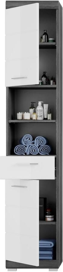 INOSIGN Badmeubelset Siena 5-delig bestaande uit: Hoge kast WBU spiegel onderkast hangkast (set 5 stuks) - Foto 14