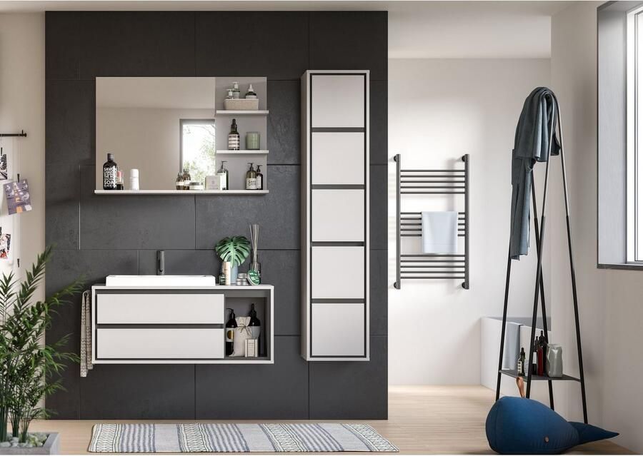 INOSIGN Spiegel Skygge Breedte 100 cm 3 legplanken hoogwaardig spiegelglas (1 stuk) - Foto 3