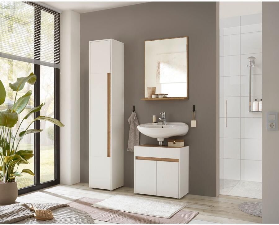 INOSIGN Badmeubelset CITY GIRON badkamer in tijdloos ontwerp 3-delige badkamer Badkasten en spiegels in twee kleuren beschikbaar veel opbergruimte (set 3 stuks) - Foto 2