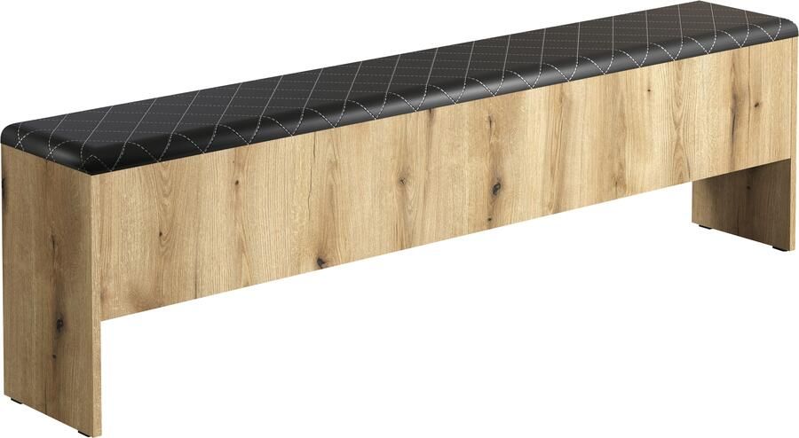 INOSIGN Bank Estepona Opklapbare bedbank bekleding in antraciet met ruitsteek (1 stuk) - Foto 9