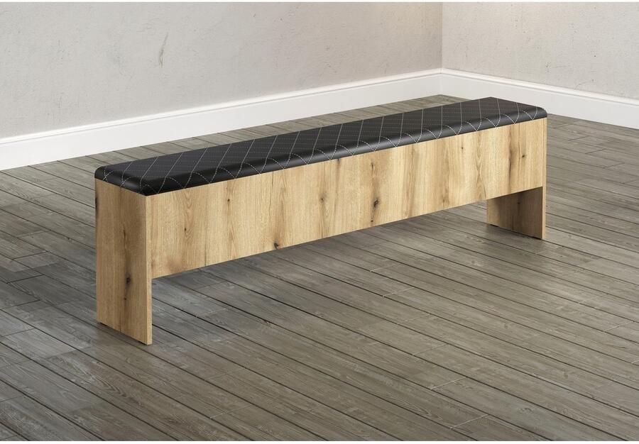 INOSIGN Bank Estepona Opklapbare bedbank bekleding in antraciet met ruitsteek (1 stuk) - Foto 4