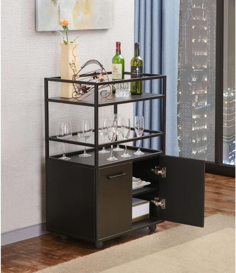 INOSIGN Barmeubel Perth Op wieltjes en met twee planken (1 stuk) - Foto 4