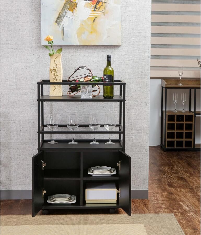 INOSIGN Barmeubel Perth Op wieltjes en met twee planken (1 stuk) - Foto 6