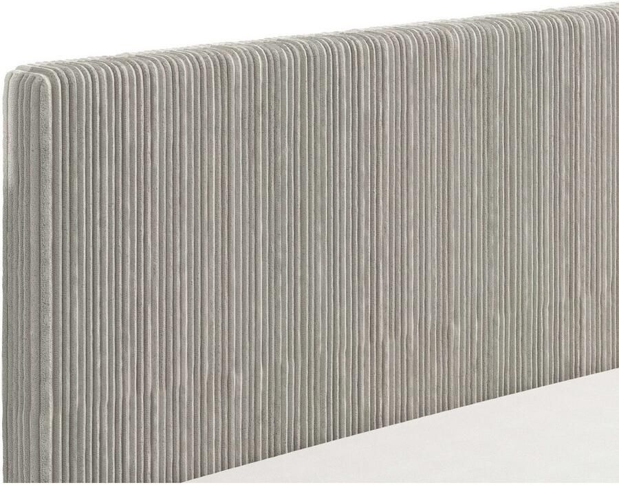 INOSIGN Bedframe Lucca bed met gevoerd hoofdeinde bekleed met zachte cordstof