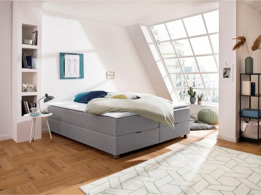 INOSIGN Boxspring Alexis zonder hoofdbord ideaal voor ruimtes met schuine plafonds in 4 breedten - Foto 2