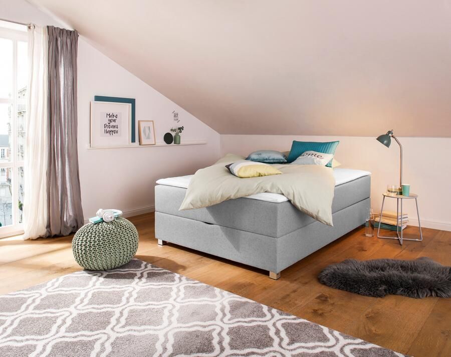 INOSIGN Boxspring Alexis zonder hoofdbord ideaal voor ruimtes met schuine plafonds in 4 breedten - Foto 9