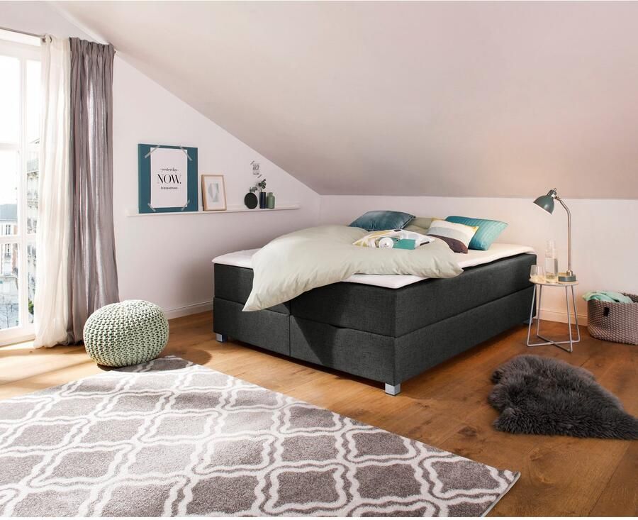 INOSIGN Boxspring Alexis zonder hoofdbord ideaal voor ruimtes met schuine plafonds in 4 breedten - Foto 3