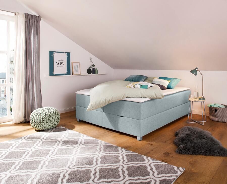 INOSIGN Boxspring Alexis zonder hoofdbord ideaal voor ruimtes met schuine plafonds in 4 breedten - Foto 9