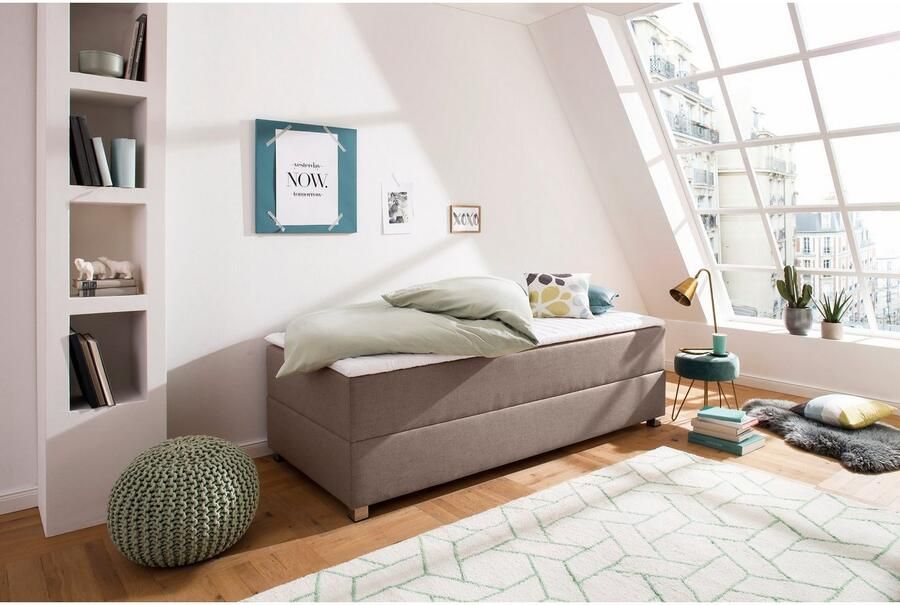 INOSIGN Boxspring Alexis zonder hoofdbord ideaal voor ruimtes met schuine plafonds in 4 breedten - Foto 6