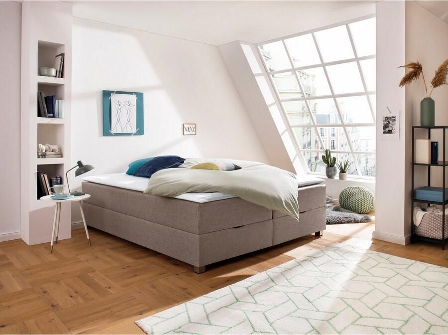 INOSIGN Boxspring Alexis zonder hoofdbord ideaal voor ruimtes met schuine plafonds in 4 breedten - Foto 3