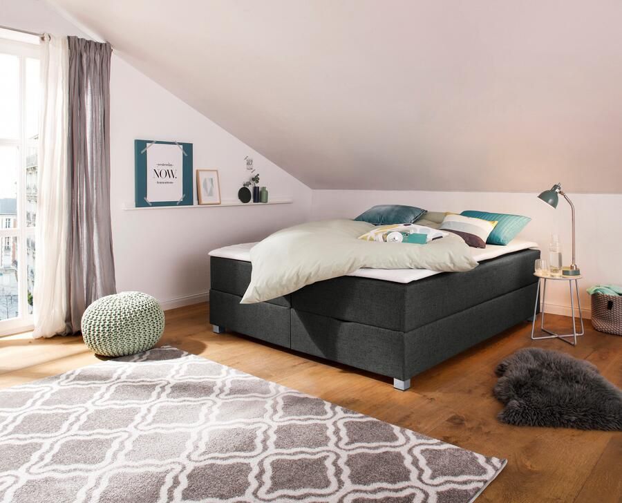 INOSIGN Boxspring Alexis zonder hoofdbord ideaal voor ruimtes met schuine plafonds in 4 breedten - Foto 10