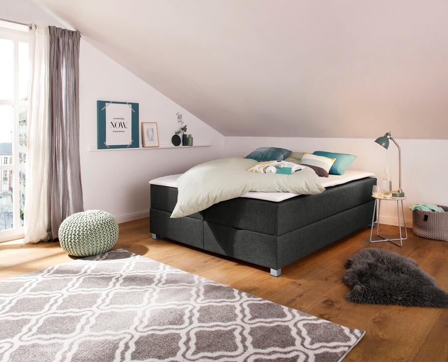 INOSIGN Boxspring Alexis zonder hoofdbord ideaal voor ruimtes met schuine plafonds in 4 breedten - Foto 2