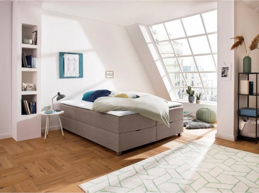 INOSIGN Boxspring Alexis zonder hoofdbord ideaal voor ruimtes met schuine plafonds in 4 breedten - Foto 3