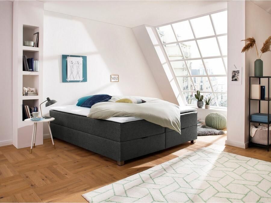 INOSIGN Boxspring Alexis zonder hoofdbord ideaal voor ruimtes met schuine plafonds in 4 breedten - Foto 3