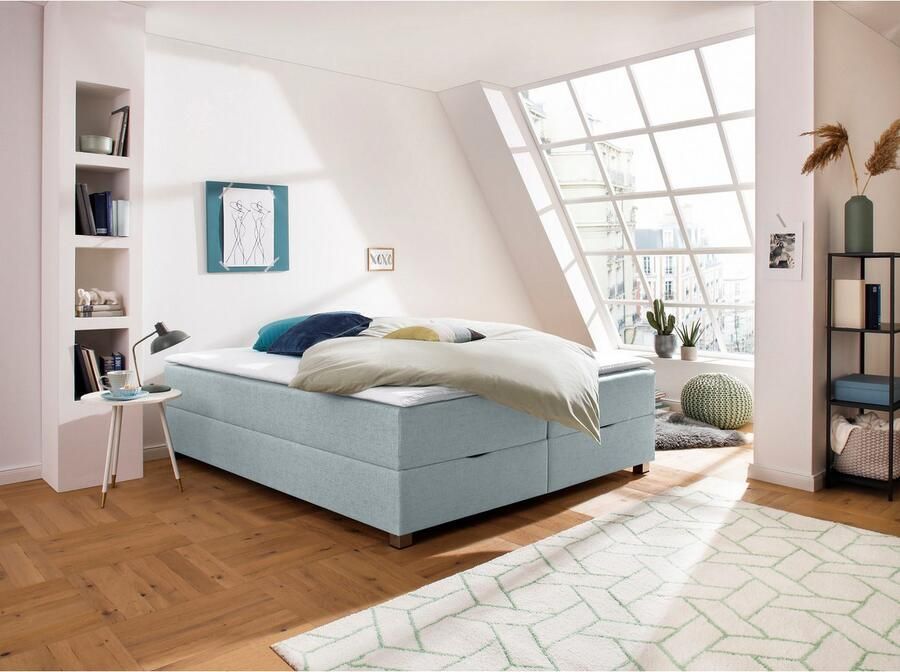 INOSIGN Boxspring Alexis zonder hoofdbord ideaal voor ruimtes met schuine plafonds in 4 breedten - Foto 2