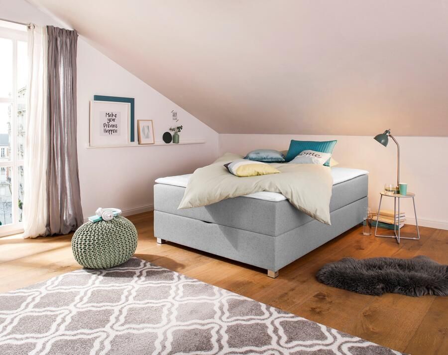 INOSIGN Boxspring Alexis zonder hoofdbord ideaal voor ruimtes met schuine plafonds in 4 breedten - Foto 2