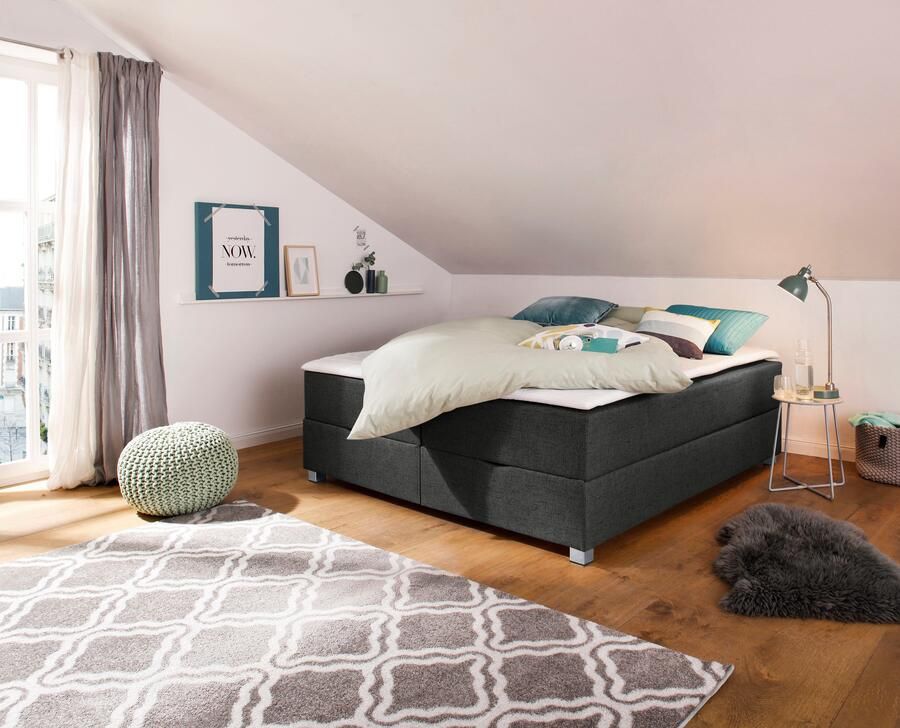 INOSIGN Boxspring Alexis zonder hoofdbord ideaal voor ruimtes met schuine plafonds in 4 breedten - Foto 10