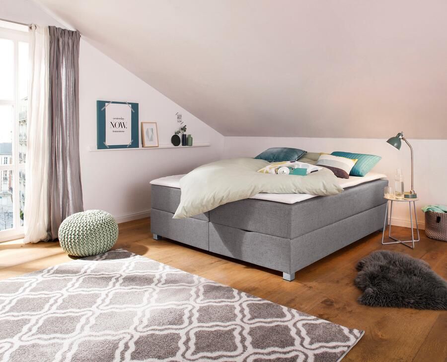 INOSIGN Boxspring Alexis zonder hoofdbord ideaal voor ruimtes met schuine plafonds in 4 breedten - Foto 2