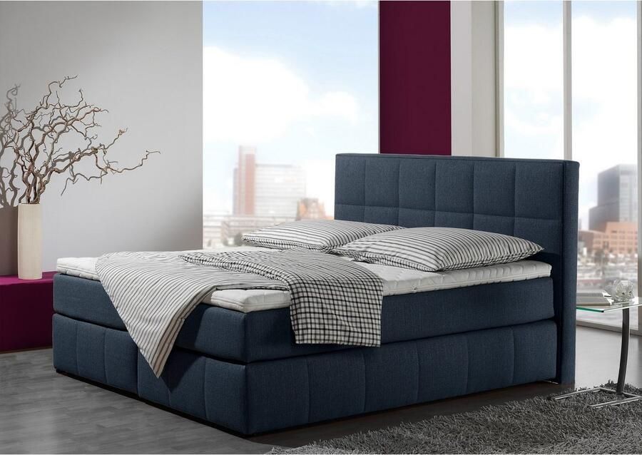 INOSIGN Boxspring Casano met fijne stiksels in 3 matrassoorten 2 hardheden en 5 kleuren