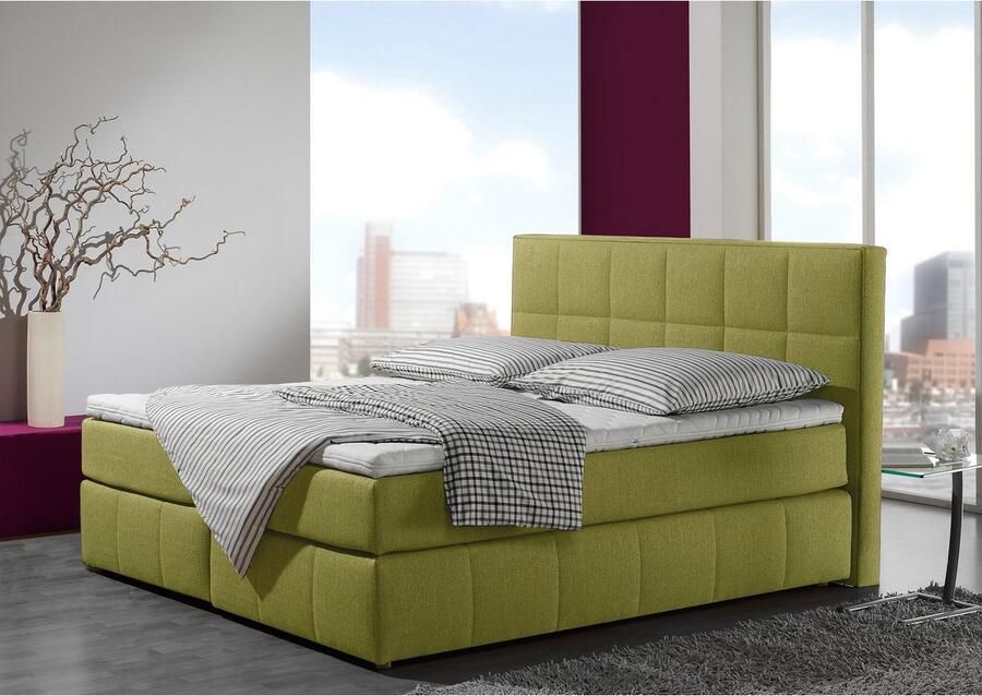 INOSIGN Boxspring Casano met fijne stiksels in 3 matrassoorten 2 hardheden en 5 kleuren