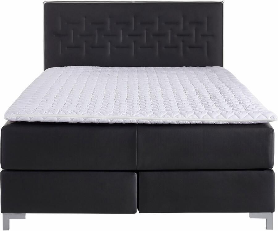 INOSIGN Boxspring Coos met bijzondere stiksels in het hoofdbord 3 matrassoorten 2 hardheden