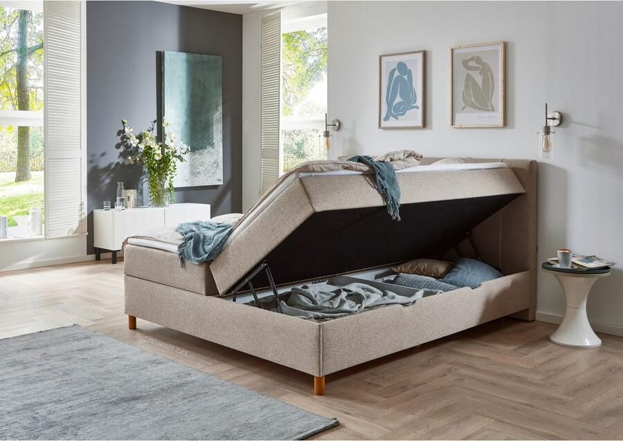 INOSIGN Boxspring Escalon II boxbed met opbergruimte inclusief topper - Foto 2