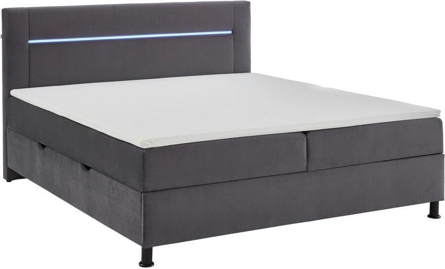 INOSIGN Boxspring Escalon LED met opbergruimte inclusief topper LED-lichtstrip in het hoofdeinde - Foto 6