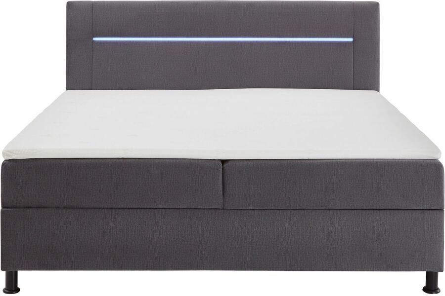 INOSIGN Boxspring Escalon LED met opbergruimte inclusief topper LED-lichtstrip in het hoofdeinde - Foto 5