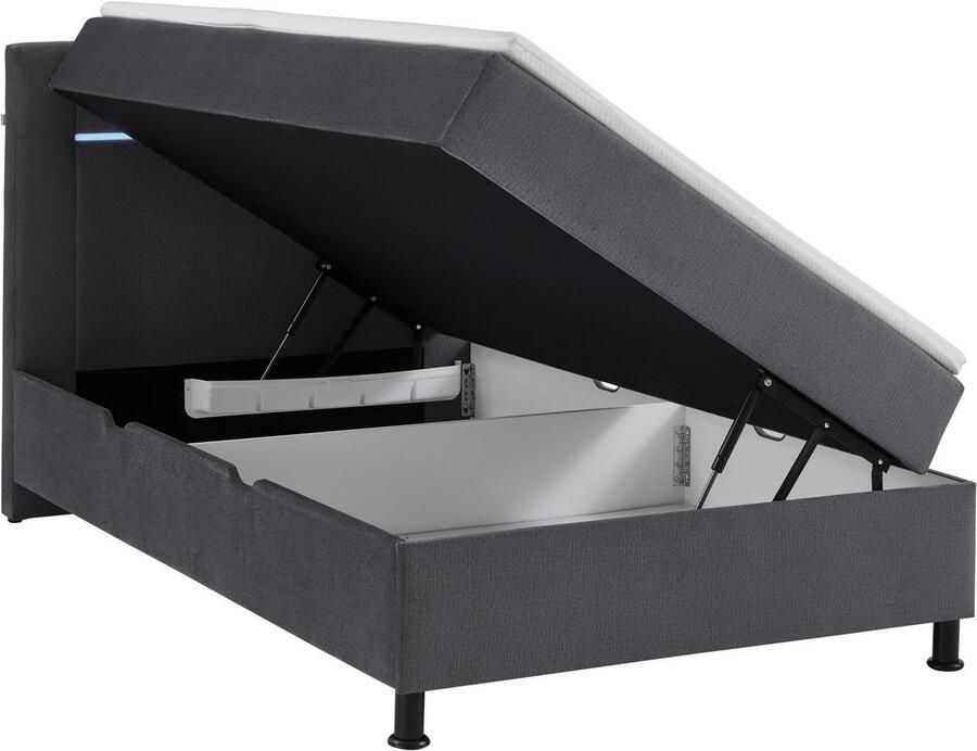 INOSIGN Boxspring Escalon LED met opbergruimte inclusief topper LED-lichtstrip in het hoofdeinde - Foto 3