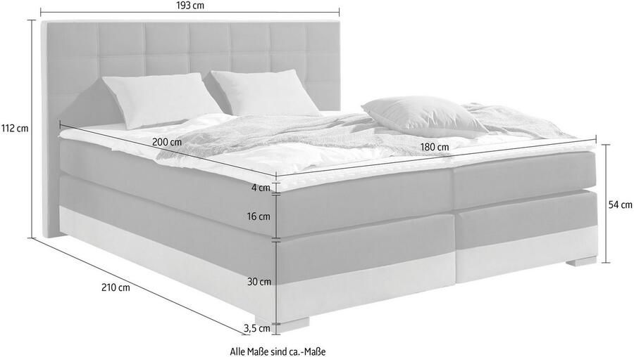 INOSIGN Boxspring inclusief topmatras en tweezijdig te gebruiken kussen - Foto 6