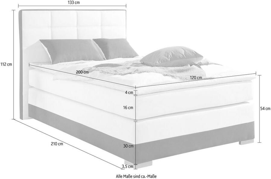 INOSIGN Boxspring inclusief topmatras en tweezijdig te gebruiken kussen - Foto 5