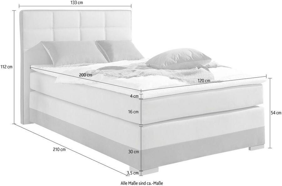 INOSIGN Boxspring inclusief topmatras en tweezijdig te gebruiken kussen - Foto 4