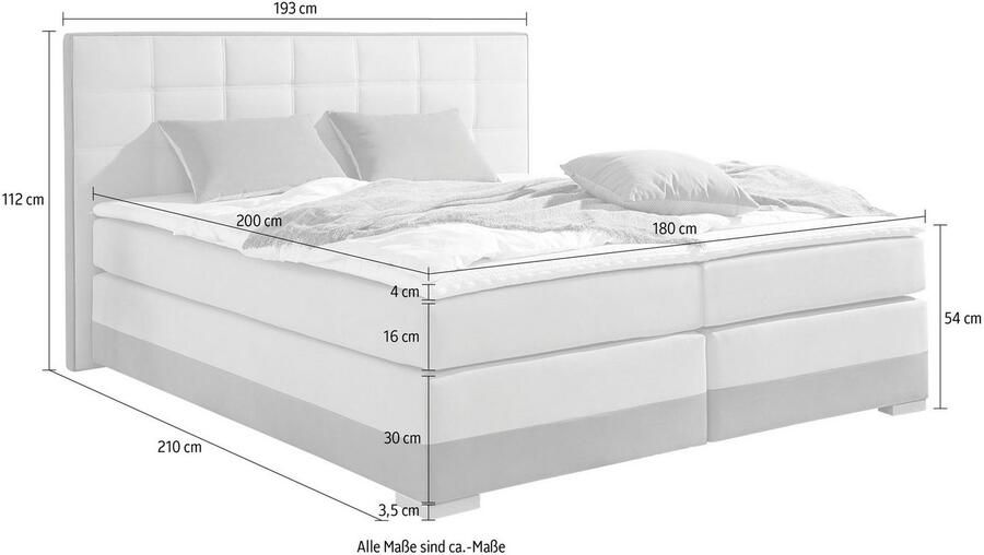 INOSIGN Boxspring inclusief topmatras en tweezijdig te gebruiken kussen - Foto 5
