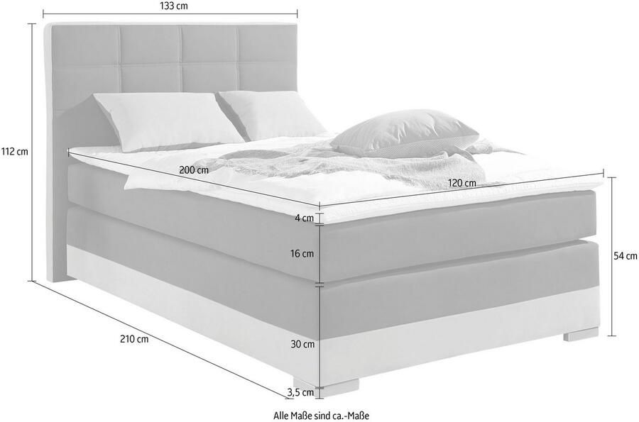 INOSIGN Boxspring inclusief topmatras en tweezijdig te gebruiken kussen - Foto 6