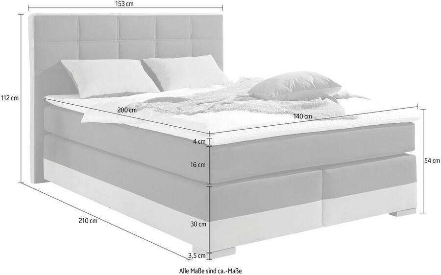 INOSIGN Boxspring inclusief topmatras en tweezijdig te gebruiken kussen - Foto 6