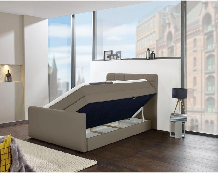 INOSIGN Boxspring Lethbridge incl. bedbox en matrastopper twee matrastypes in h2