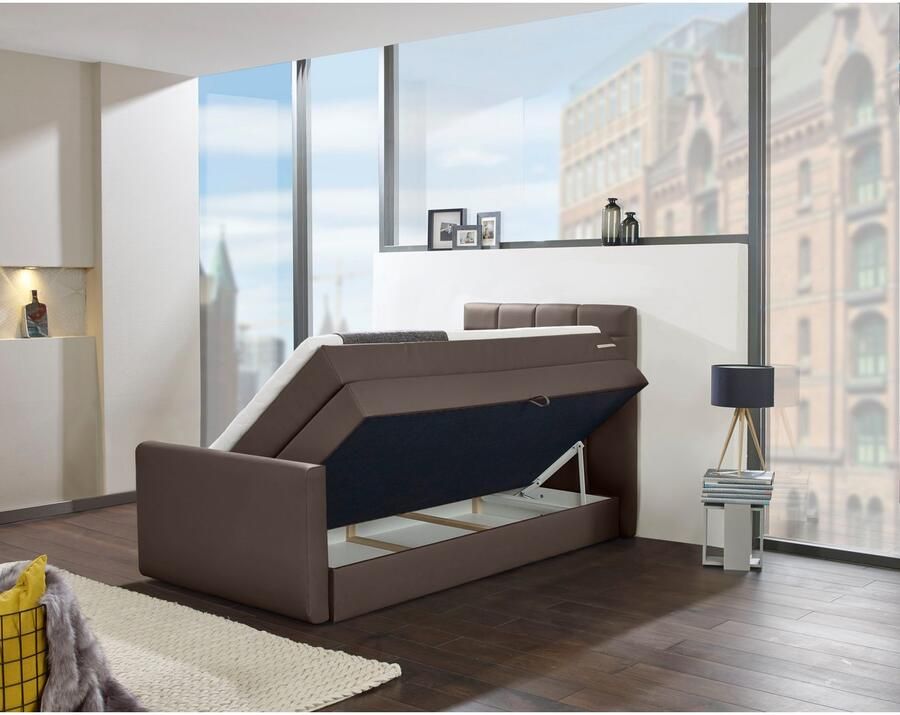 INOSIGN Boxspring Lethbridge incl. bedbox en matrastopper twee matrastypes in h2