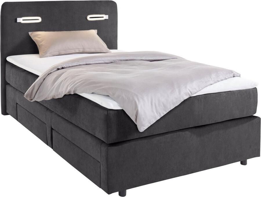 INOSIGN Boxspring Luan Laden ledverlichting en topmatras in breedte 120 cm en 180 cm - Foto 5