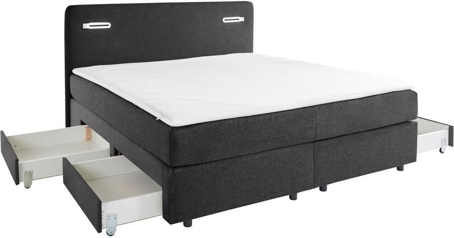 INOSIGN Boxspring Luan Laden ledverlichting en topmatras in breedte 120 cm en 180 cm - Foto 19