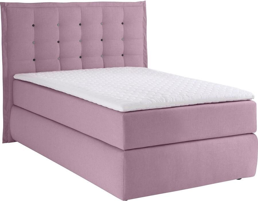 INOSIGN Boxspring Sagres Hoofdbord met 2-kleurige zachte bies en tweekleurige knopen - Foto 3