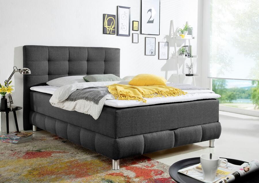 INOSIGN Boxspring Vaasa inclusief bedlade & topper xxl-uitvoering extra lengte 220 cm - Foto 4