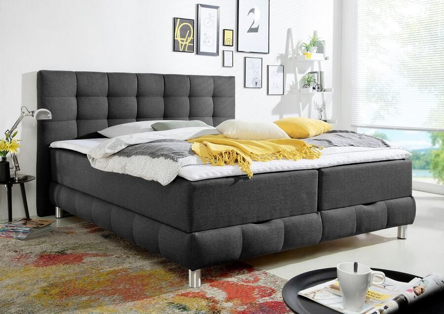 INOSIGN Boxspring Vaasa inclusief bedlade & topper xxl-uitvoering extra lengte 220 cm - Foto 3