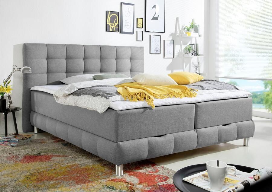 INOSIGN Boxspring Vaasa inclusief bedlade & topper xxl-uitvoering extra lengte 220 cm - Foto 4